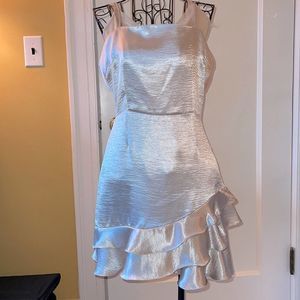 BB Dakota silver tier ruffle hem dress 4